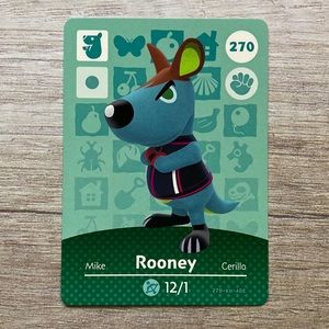 Genuine Animal Crossing Amiibo Card Rooney